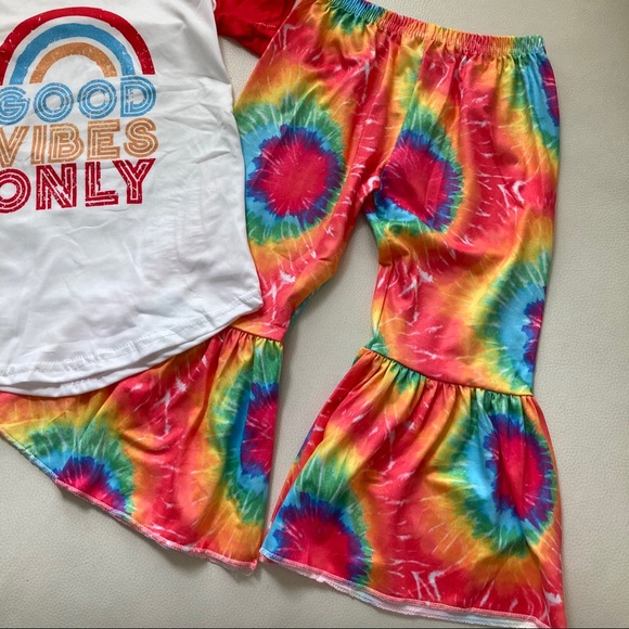 Good Vibes Only Cute tie dye pants set - Picture 4 of 7